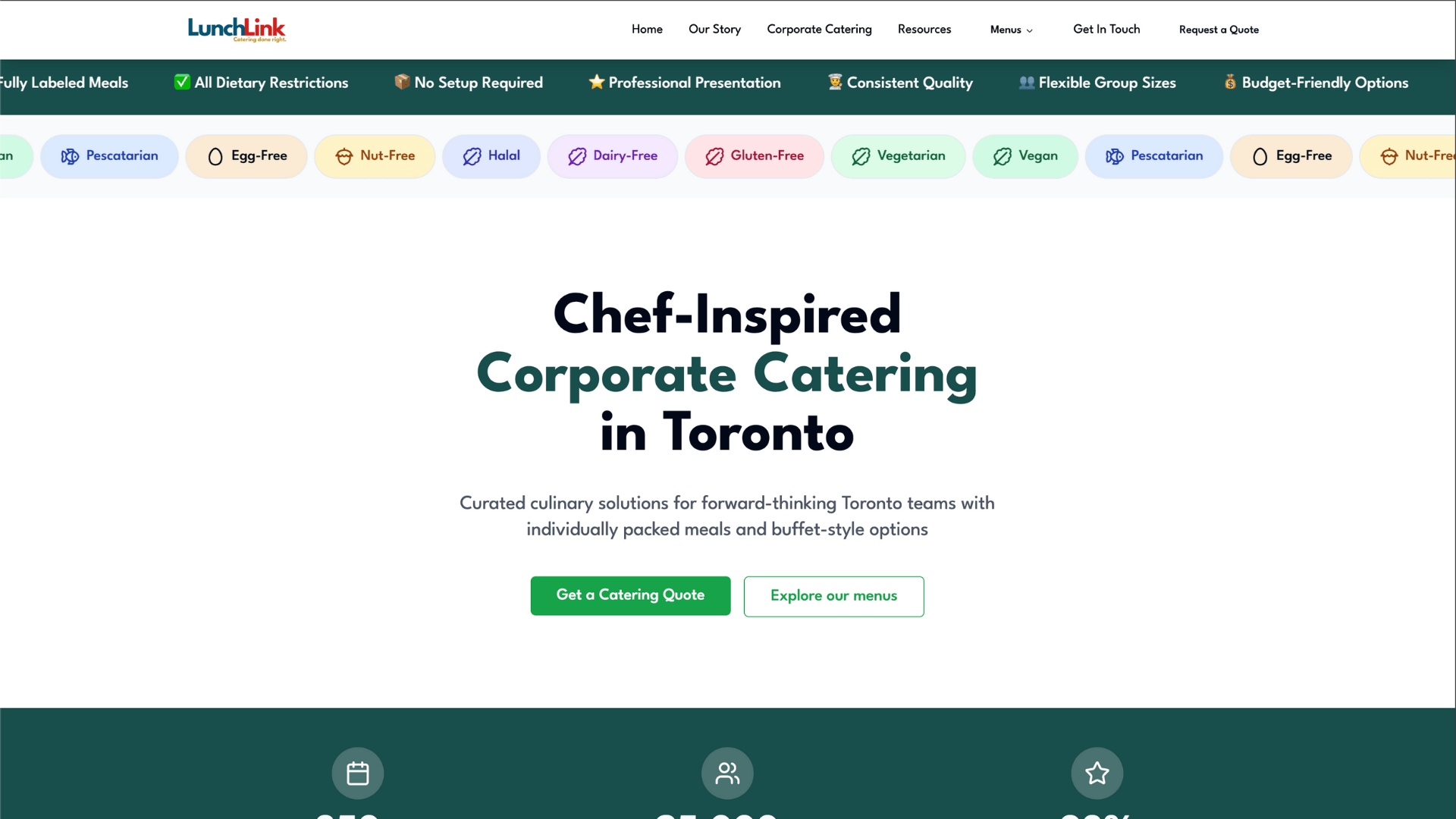 Lunch Link's website