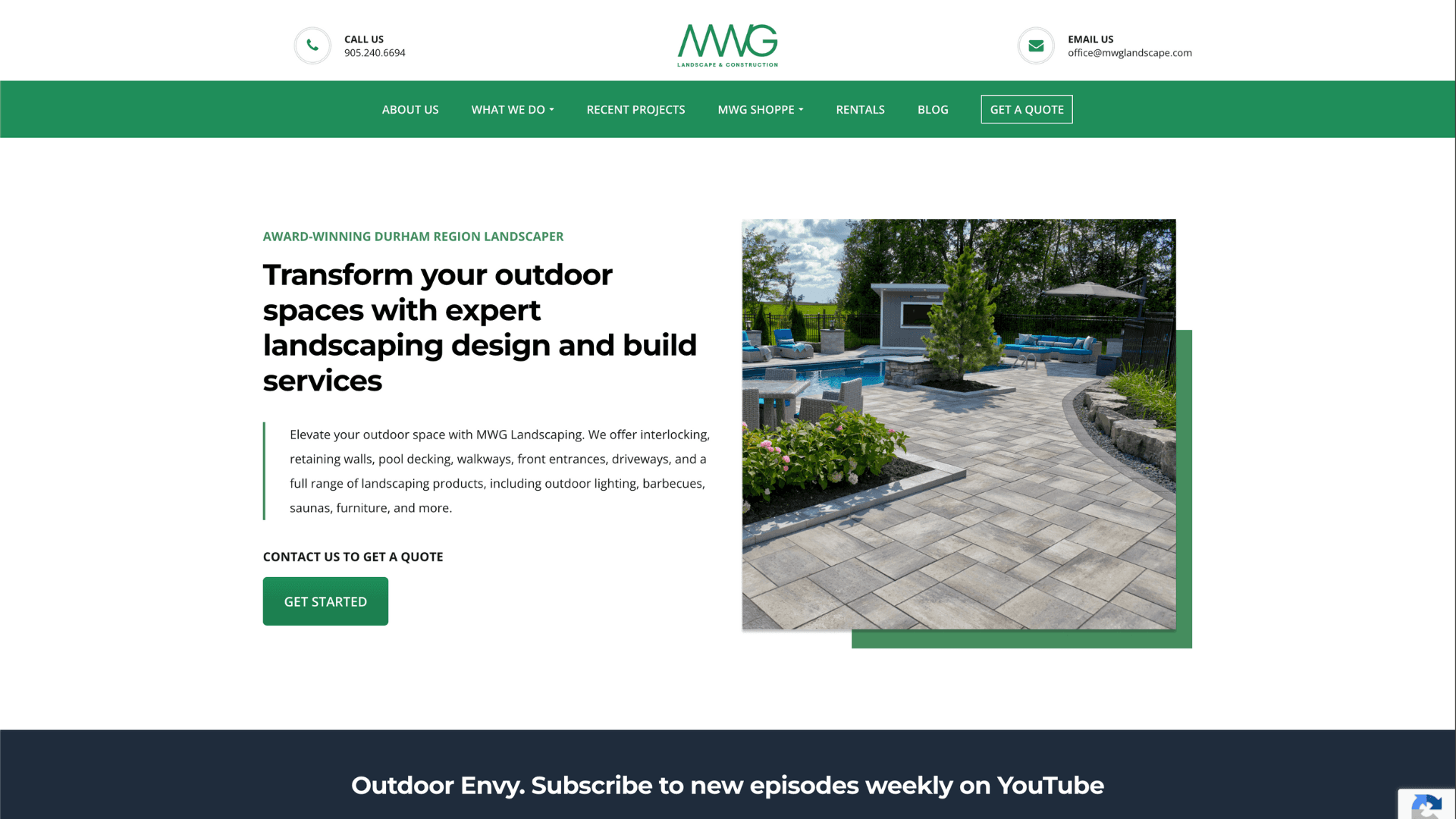 Increasing project inquiries for MWG Landscape through strategic SEO automation — Landscaping
