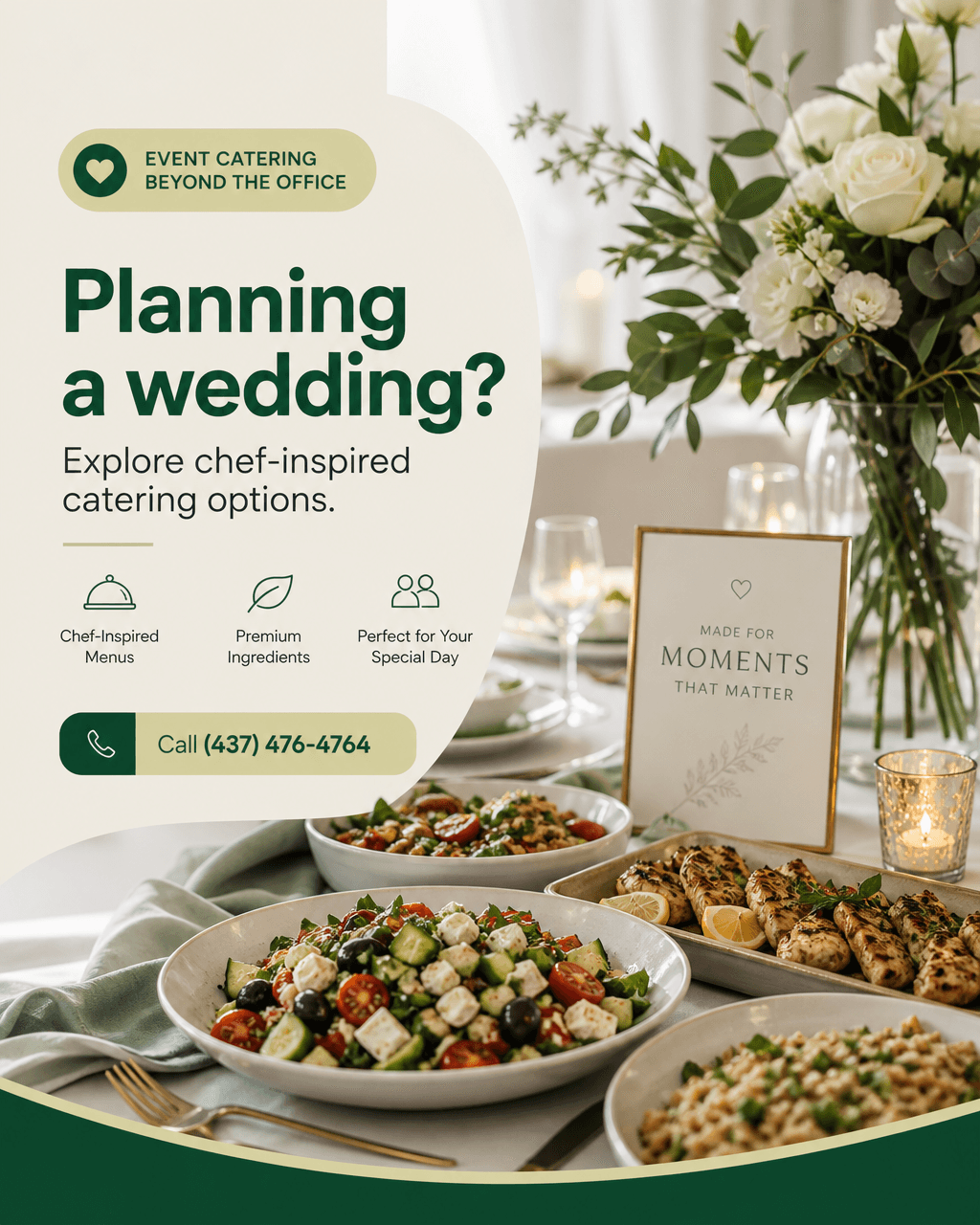 Social post Uplift designed for a catering company